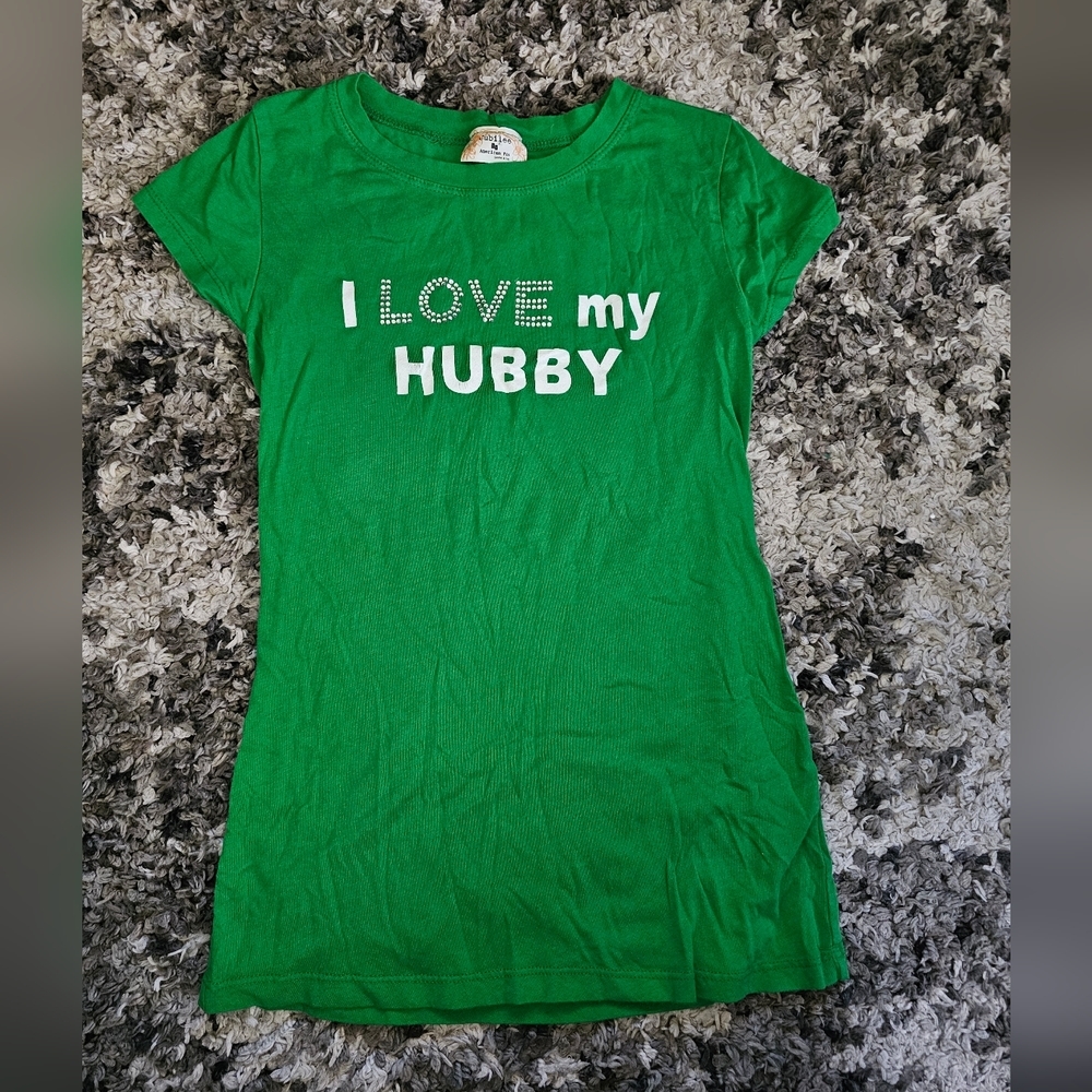 I love My Hubby Tshirt Top Size Small